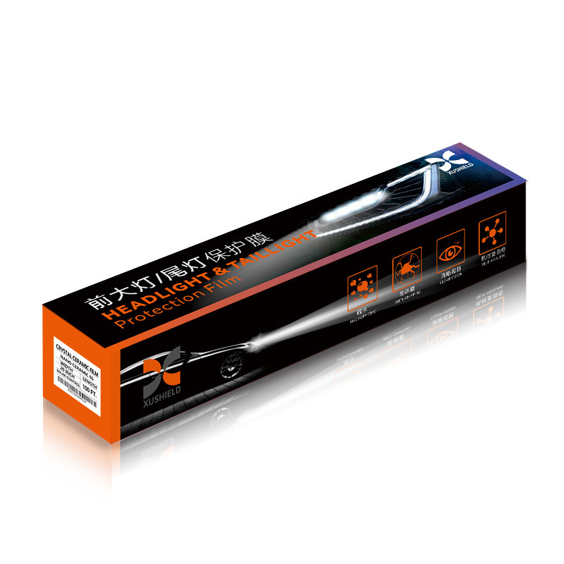 XUSHIELD High Quality TPH TPU Car Headlight Tint Film Light Black Smoke Black Tail Light Headlight Tint Film