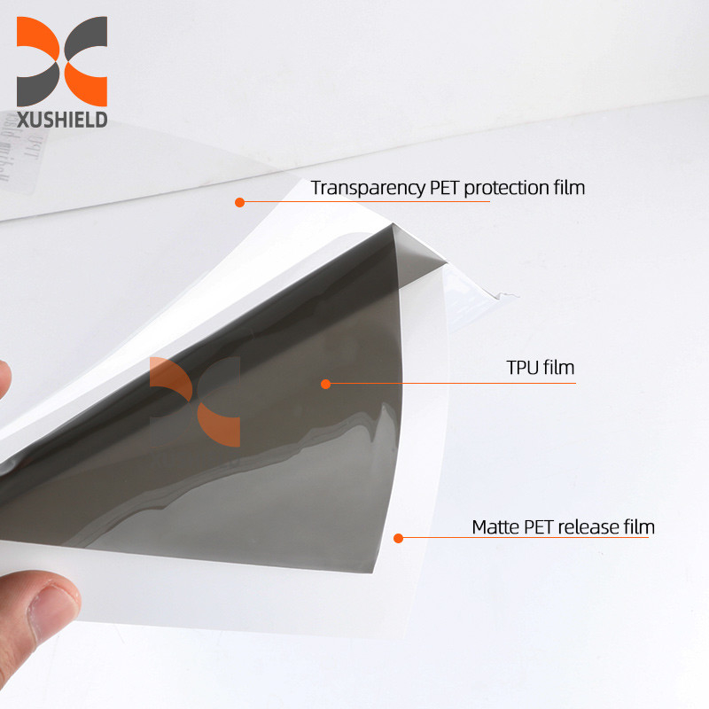 Tpu Vehicle Car Headlight Film Ppf Dark Light Grey Black 0.3m*15m Anti Scracth