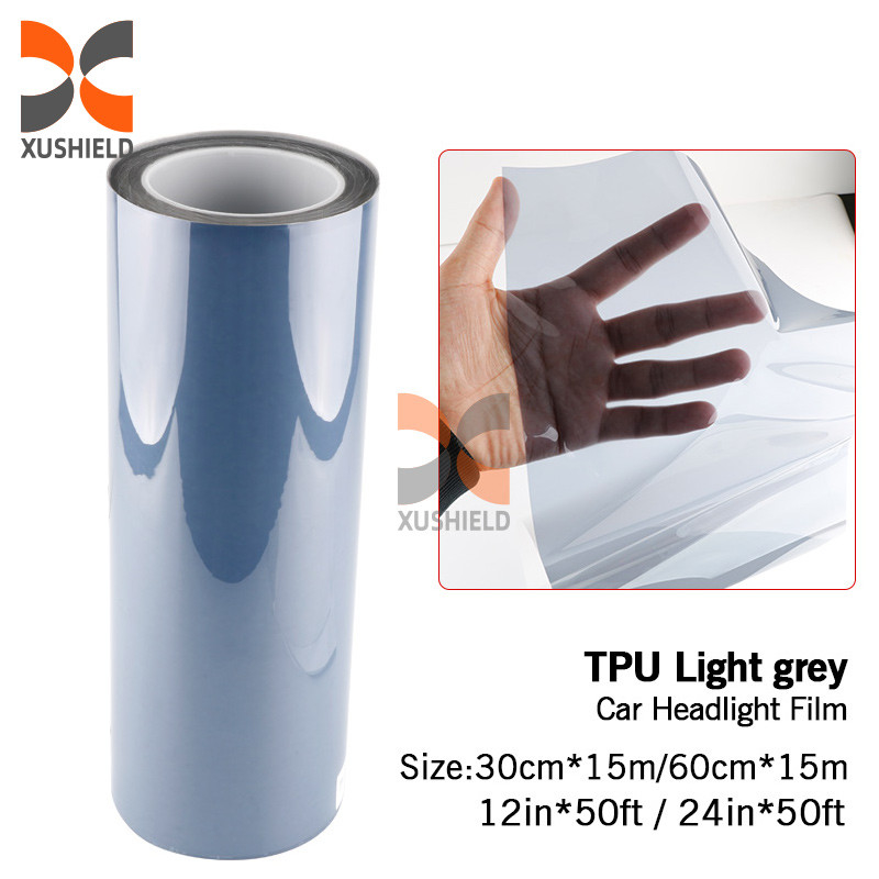 XUSHIELD High Quality TPH TPU Car Headlight Tint Film Light Black Smoke Black Tail Light Headlight Tint Film