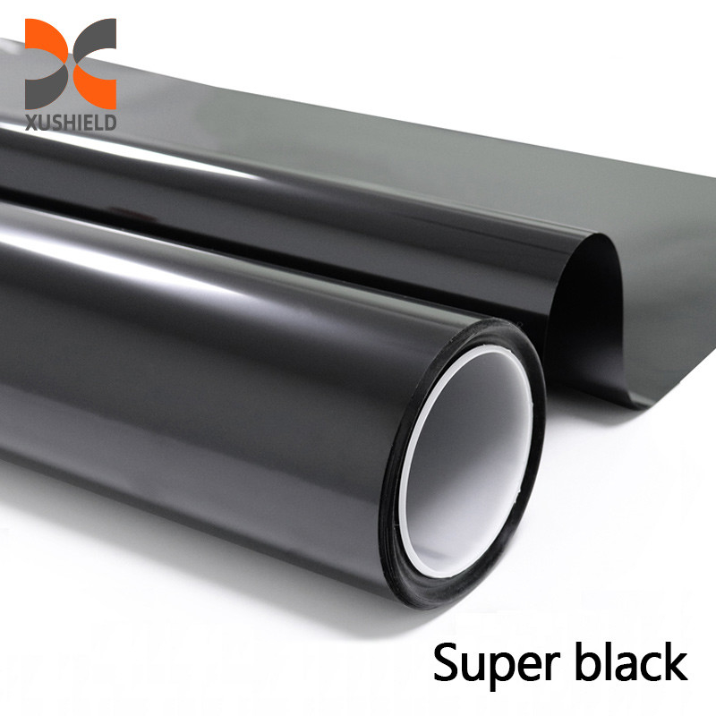 Self Adhesive Building Glass Film Residential Window Tinting Building Window Insulation Solar Film One Way Black Tint