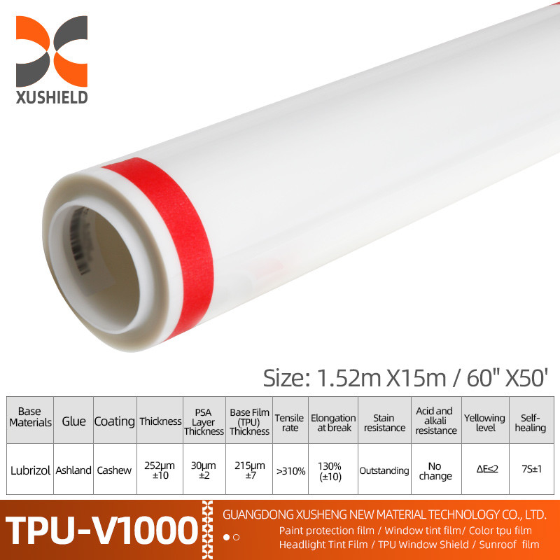 XUSHIELD 1.52*15m 10mil Clear TPU PPF Car Body Paint Protection Vinyl Film For Car Surface Protection