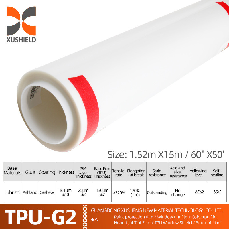 XUSHIELD Manufacturer Wholesale Clear Car Film Self-adhesive Anti-Scratch Self-Healing TPU PPF Paint Protection Film