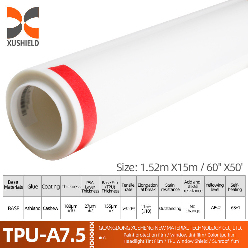 XUSHIELD Manufacturer Wholesale Clear Car Film Self-adhesive Anti-Scratch Self-Healing TPU PPF Paint Protection Film