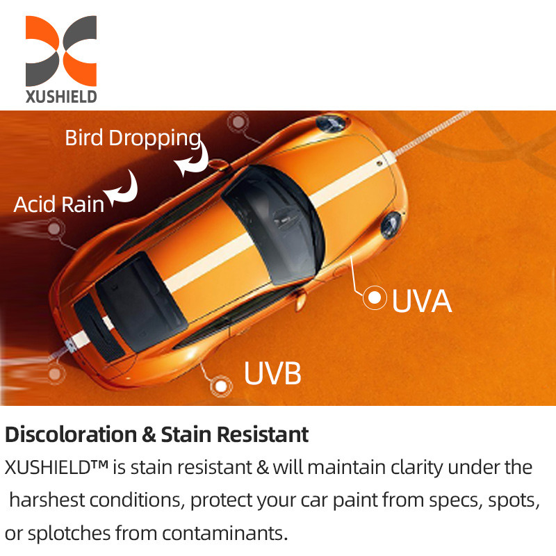 XUSHIELD 8.5mil High glossy hydrophobicity high quality Anti Scratch Heat Repair Clear TPU Car Paint Protection Film