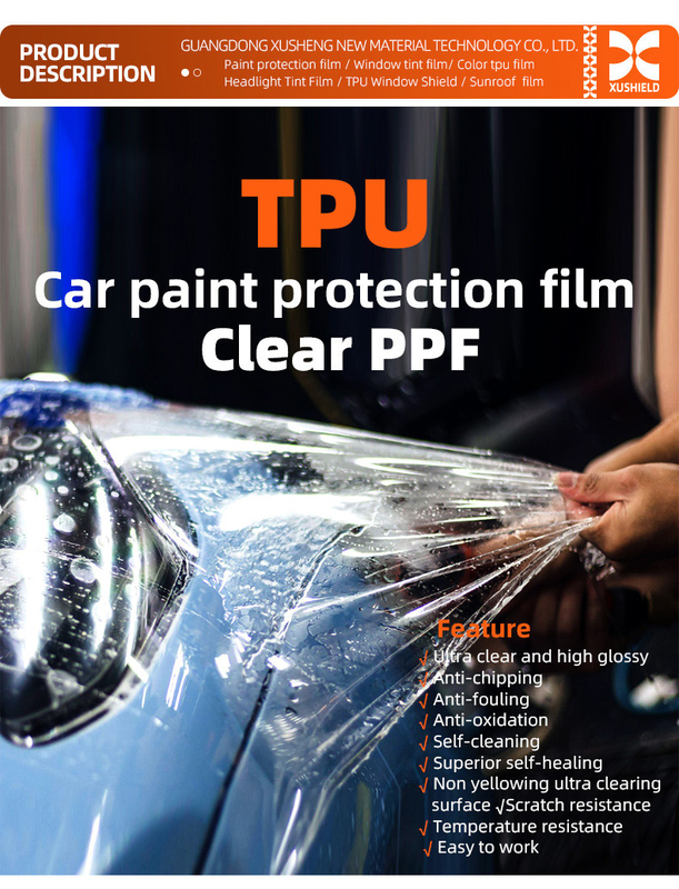 Tpu 1.52m*15m Transparent Ppf Paint Protection Film For Car Ppf Film