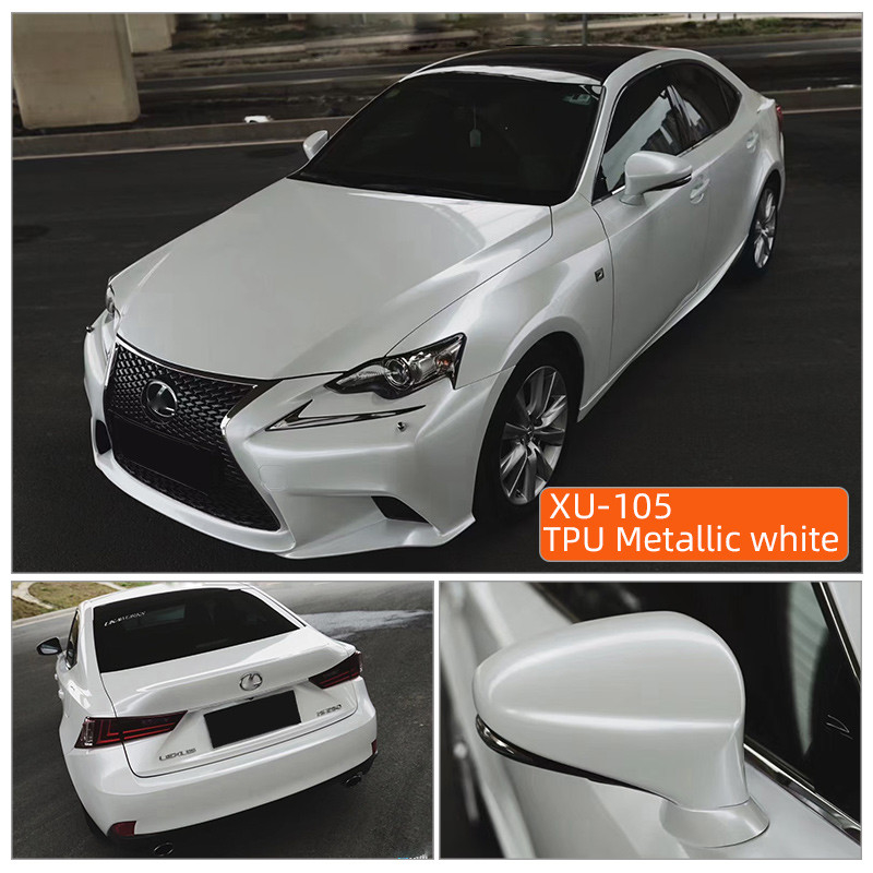 TPU Metallic white TPU colored PPF Film Self healing Grey Wrap Paint Protection Film