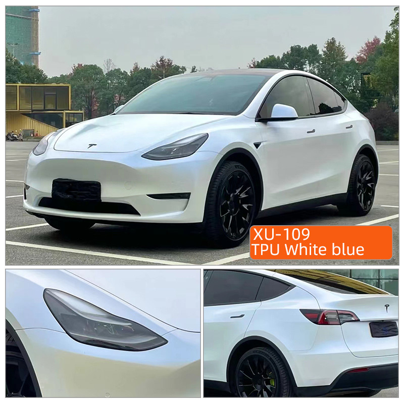 TPU White blue Anti Scratch Clear ppf Self-repair roll body Car Wrap Transparent Body Film supplier 15m ppf Tpu Paint Protection Film