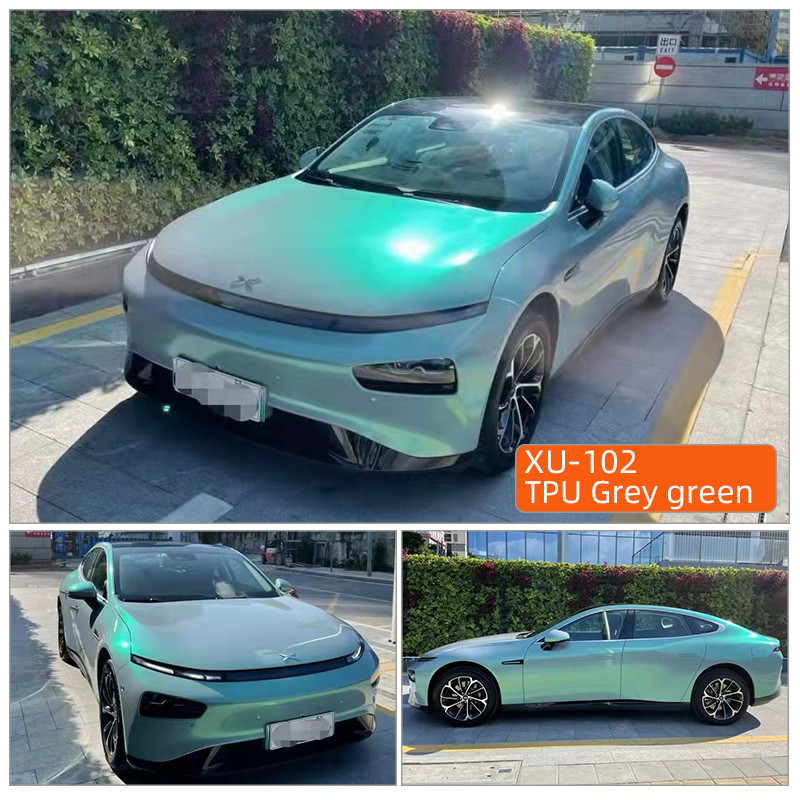TPU Grey green High Quality TPU PPF Film Anti Scratch self healing PPF TPH Gloss Clear Car Body PPF Paint Protection Film for Car paint