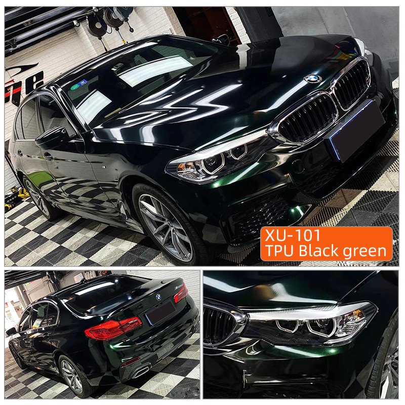 TPU Black green Car Films Color Change PPF Liquid Metal Red Auto 1.52*17m/roll Ppf Paint Protection Film Colored PPF Film