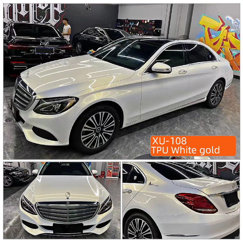 TPU White gold PPF Film Ultimate Plus Transparent Car Protective Film Matte Black TPU Paint Protection Film Stealth Car Wrap