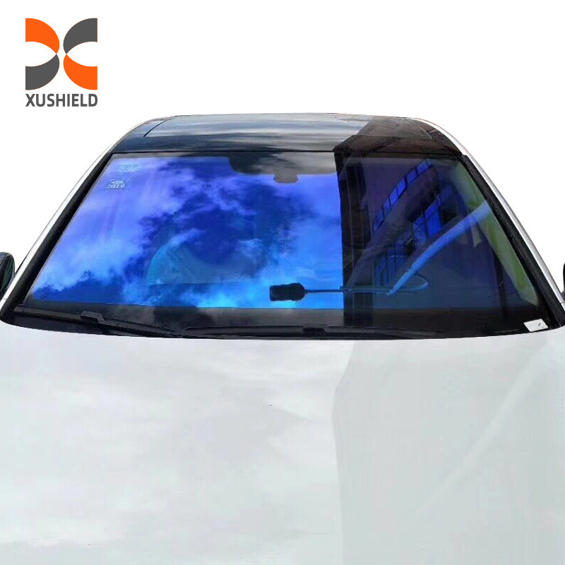CH6099 Blue Purple Chameleon Tint 2Mil Heat Shrink Color Changing Chameleon Window Tint Film For Car Windshield