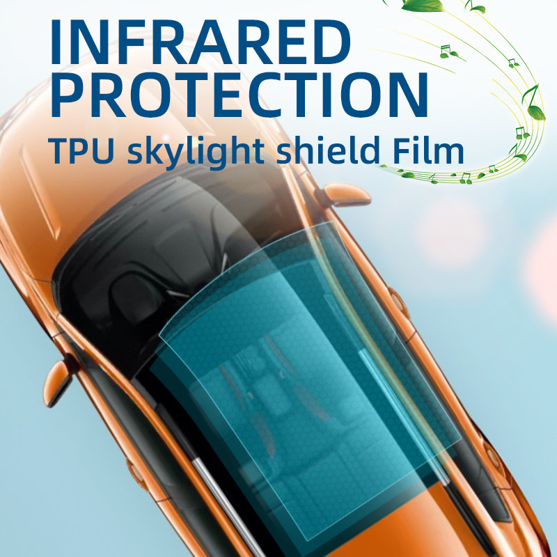 99% Heat Rejection UV Blocking Light Blue Car Sunroof Window Film TPU Panoramic Skylight Protection Film