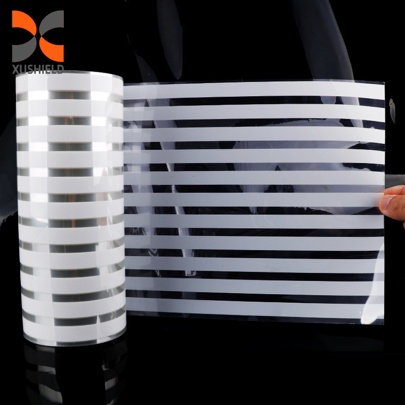 White Stripes Electric Adhesive Window Film Self Adhesive Sound Film Stained Glass Window Film For Home