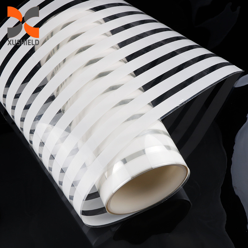 White Stripe Self-adhesive Decorative Film PET Membrane Foil For Glass Windows