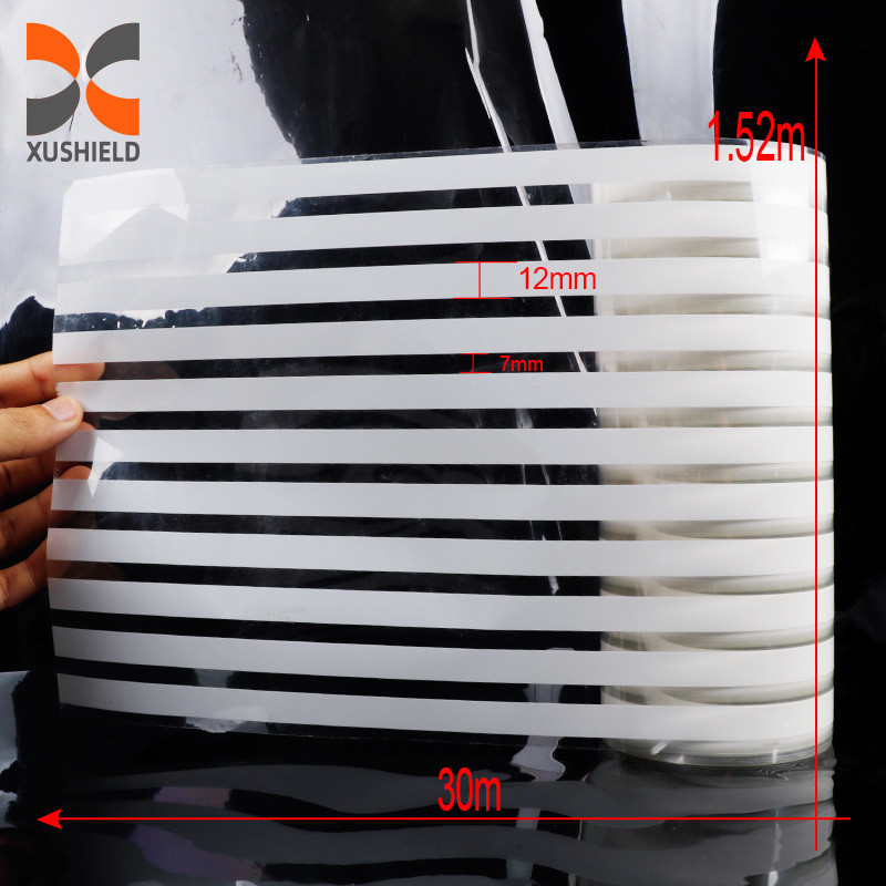 White Stripes Electric Adhesive Window Film Self Adhesive Sound Film Stained Glass Window Film For Home