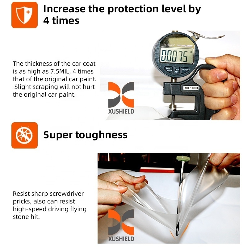 Black TPH/TPU PPF Protection Film for Cars 5-8 Years Outdoor