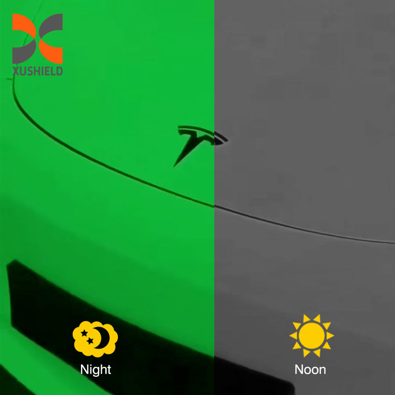 Dry Wet Installation Anti Stain TPU Color PPF fluorescence Green light luminescence TPU white to green photochromism Car Wrap Paint Protection Film