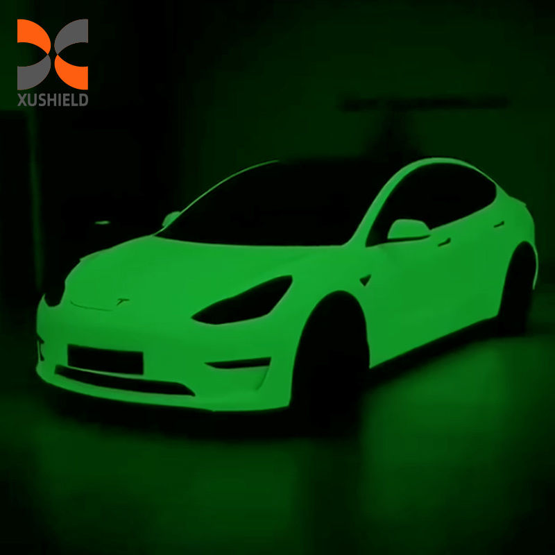 Dry Wet Installation Anti Stain TPU Color PPF fluorescence Green light luminescence TPU white to green photochromism Car Wrap Paint Protection Film